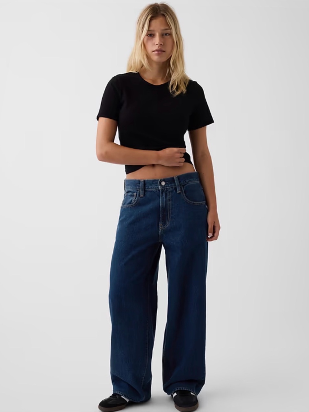 The Hailey Extra Baggy Jean - medium indigo 29R